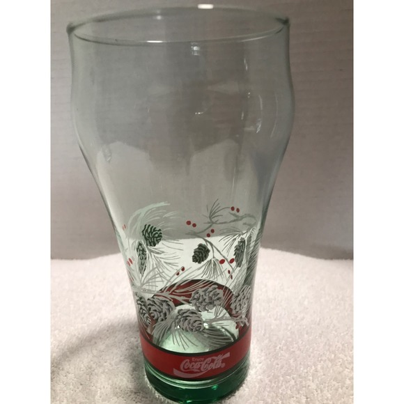 Coca Cola Retro Christmas 16 ounce Glasses-2 - Picture 6 of 11